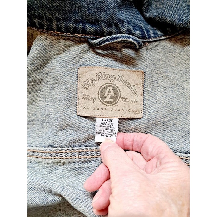 Denim Jacket, Vintage Large Arizona Jean Co. Jacket, 100