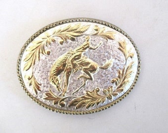 Bronc Riding Buckle, Vintage Western Style Buckle, Championship Style Buckle, Rodeo Competition Buckle, Southwest Style, Cowboy Buckle