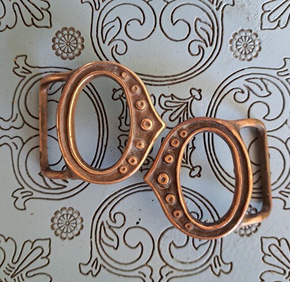 Tech Ether 'Pythoness' 70's Brass Belt Buckle, Ra… - image 4