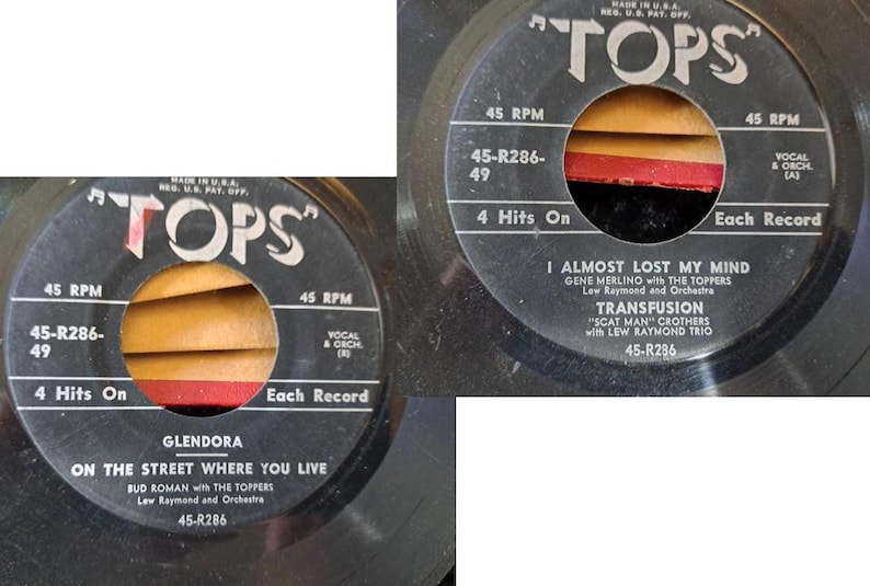45 Rpm Record Album, Vintage 1950s, 12 Records, the Playmates, Hot Rod ...