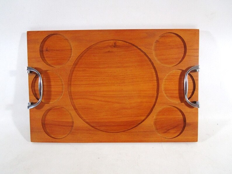 Ice Bucket and Serving Tray Vintage Towle Silversmiths Wood Etsy