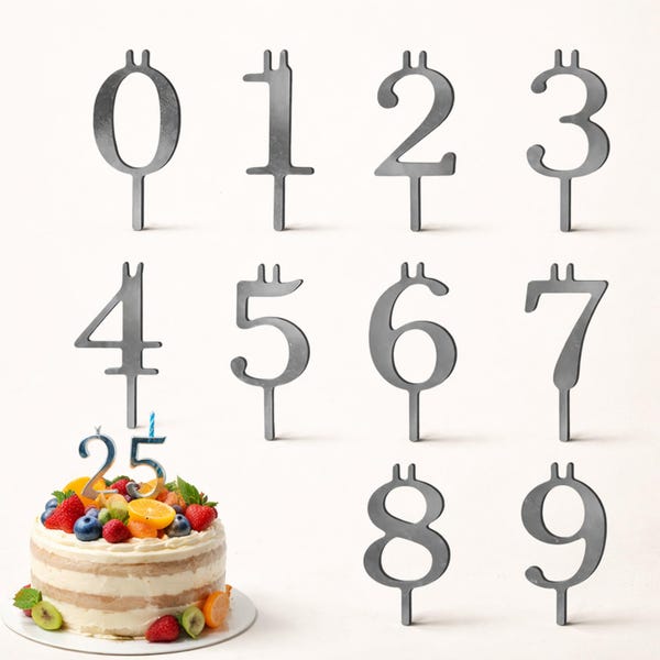 Number Birthday Candle Holder Set 0-9, Reusable Adjustable Cake Candle Stands, Digital Candle Holder, Party Cake Decoration Supplies