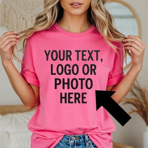 Personalized Custom T-Shirt, Front and Back Print, Your Text Logo or Photo Here, Unique Unisex Gift Tee