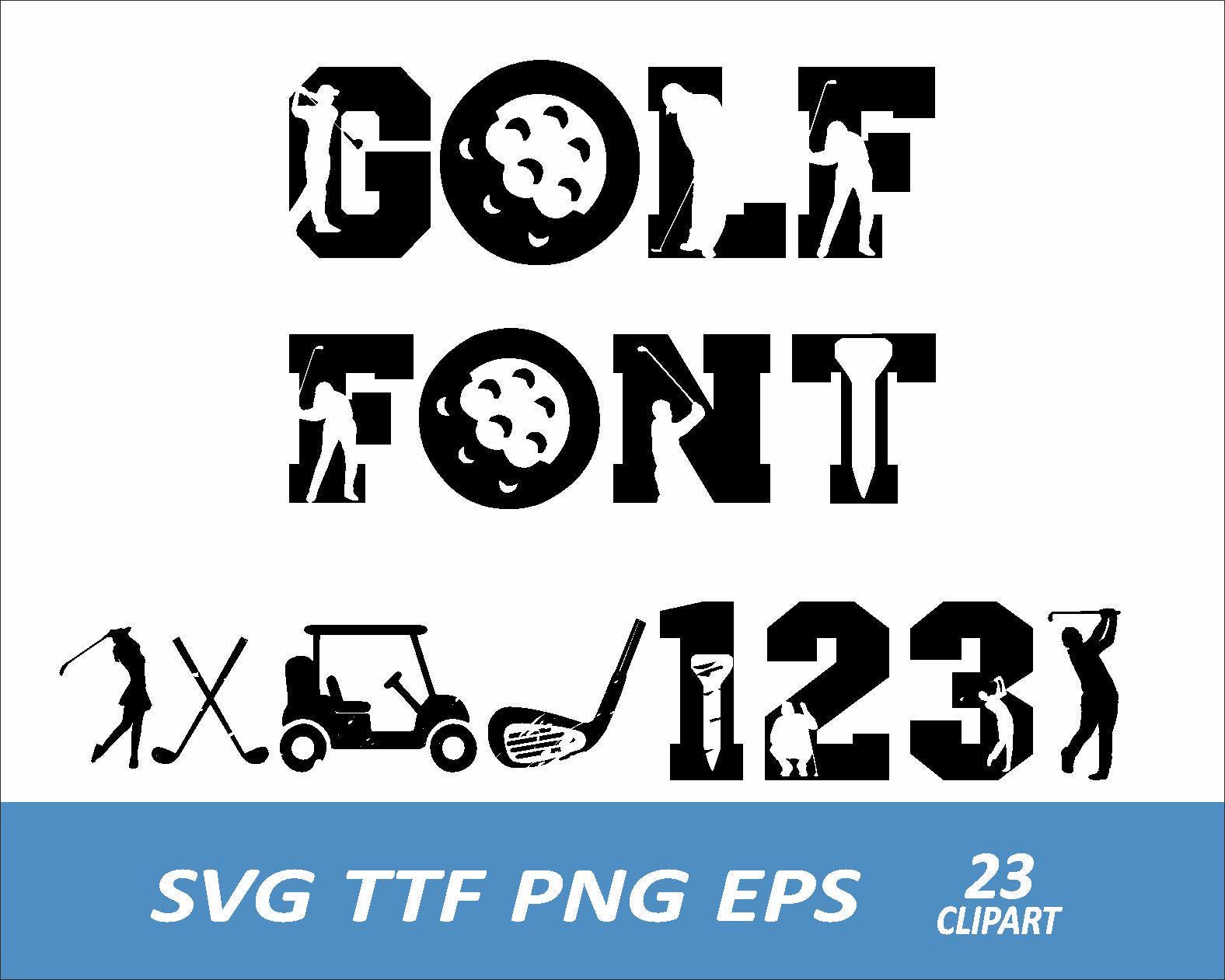 Golf Font SVG, PNG, TTF, Golf Alphabet Clipart (digital Download) - Etsy