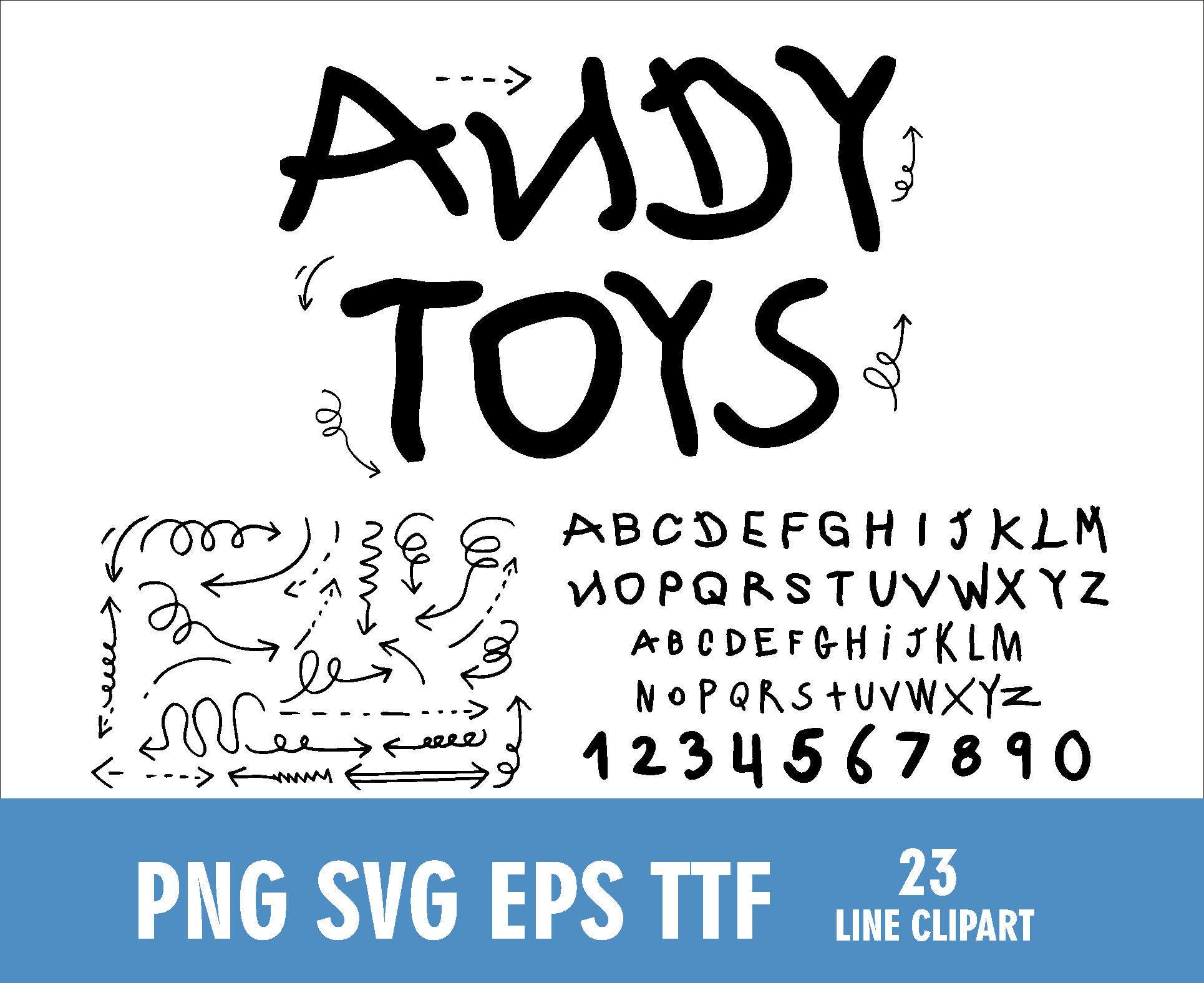 Andy toy story font - Etsy 日本