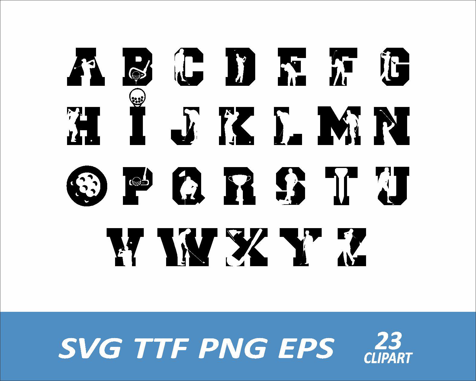 Valley Golf Lettering Golf Font SVG, PNG, TTF, Golf Alphabet Clipart (digital Download) - Etsy