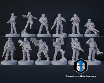 Halo Flashpoint! ODST Alpha Nine Miniatures Poses 1 - 12 Resin 3d printed Raw