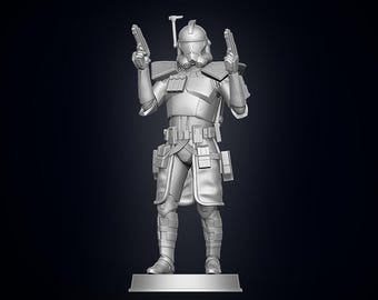 Star Wars / ARC Trooper Poses 1 - 2 Resina impresa en 3D Raw 1/12