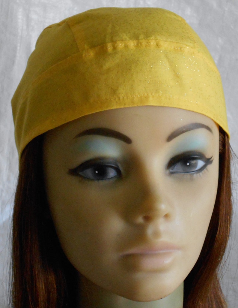 Bright Sunny Yellow Sparkled Skull Cap Etsy