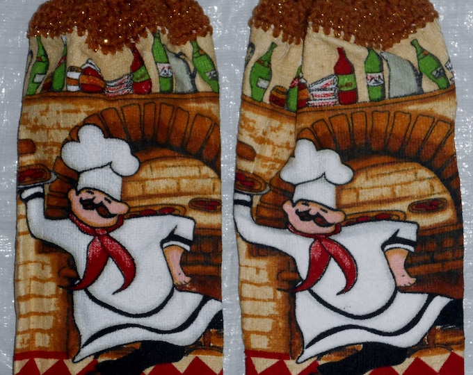 Set of Pizza Chef Towels Etsy