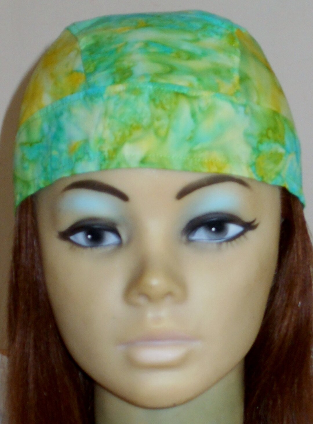Green, Yellow and Teal Doo Rag - Etsy