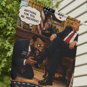 Cartello anti-Trump da giardino - Striscione di satira politica - Bandiera anti-MAGA - Anti-Kash Patel