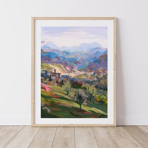 Italian Hillside // Impressionism Landscape Painting // Fine Art Print