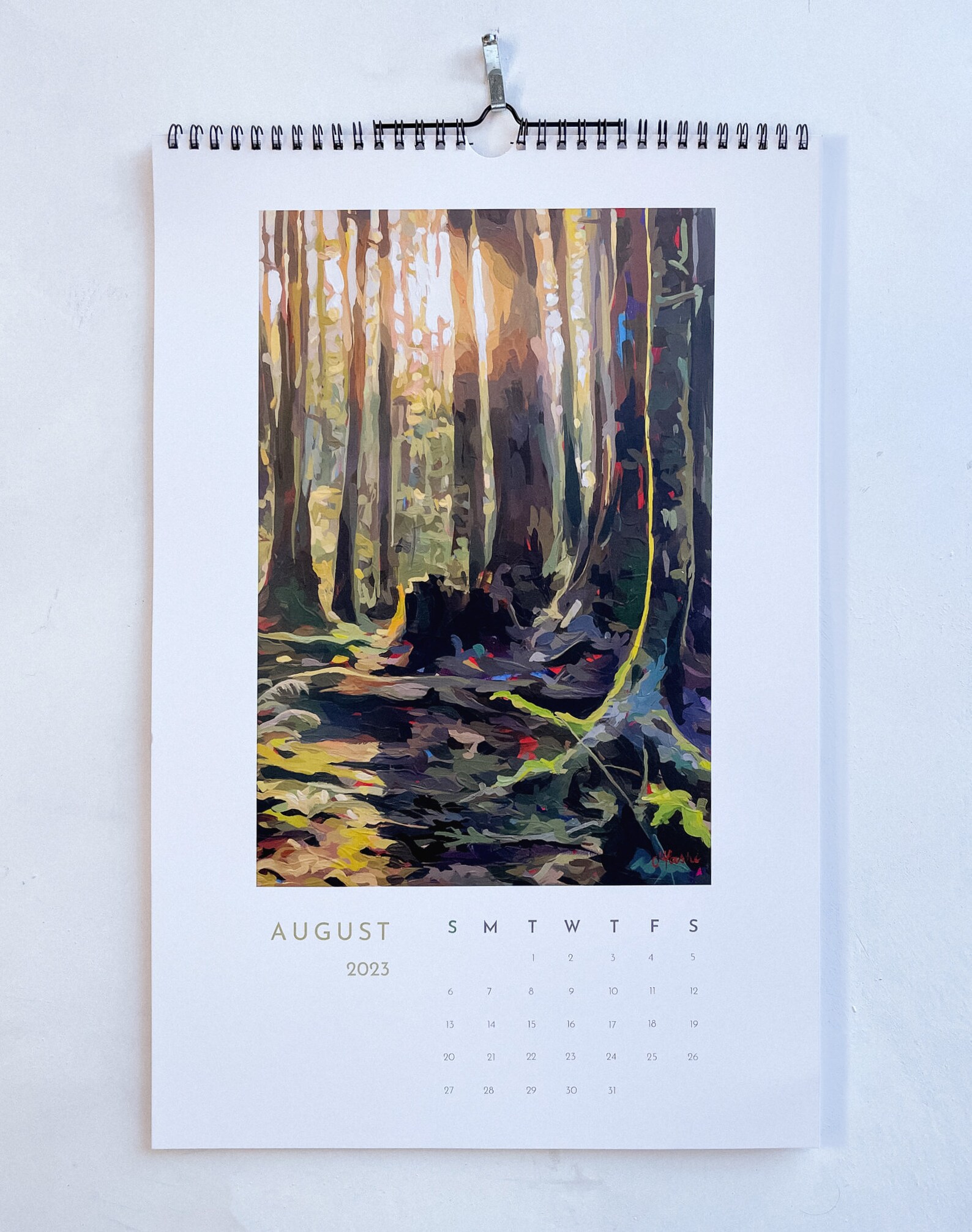 2023 Forest Wall Calendar Monthly Calendar Art Paintings 12 Etsy