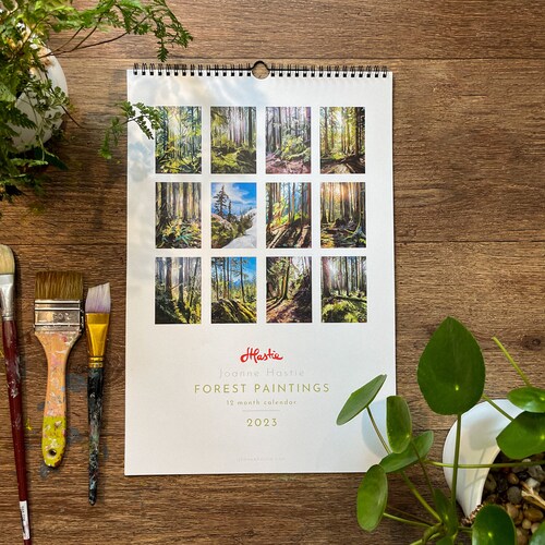2023 Forest Wall Calendar Monthly Calendar Art Paintings 12 Etsy
