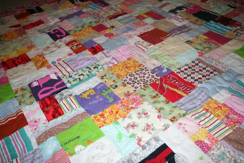 Custom Made Quilts tshirts sentimental clothing takes up space have a quilt custommade baby clothes clothing from a passed loved one