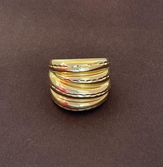 10k Multi Layer Gold Ring - image 2