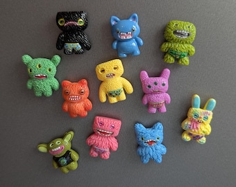 Resin Miniature Monster Fridge Magnet – Quirky Handmade Creature Decor (sold individually)