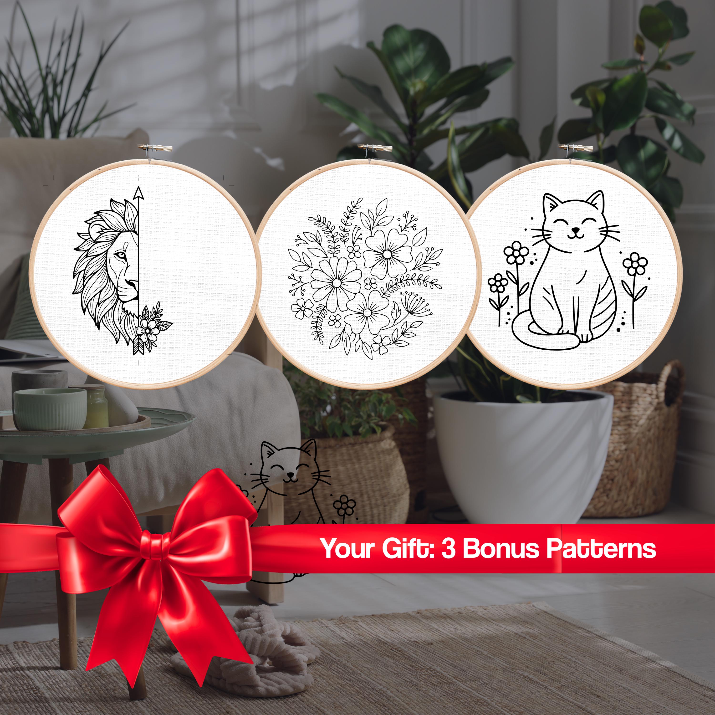 Wildflower Embroidery Pattern PDF, Floral Hoop Art Design, Botanical ...