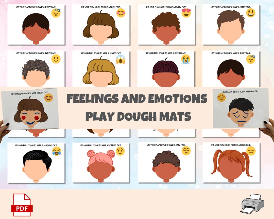 Emotions Playdough Mats | Social Emotional Learning Activity (PDF ...