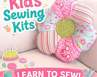 Flower Pillow DIY Kit: Learn to Sew