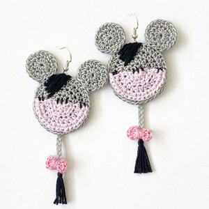 Eeyore Crochet Earrings, Eeyore Jewelry, Winnie the Pooh, Disney Earrings, Disney Inspired, Igor, Crochet Earrings, Eeyore Lover