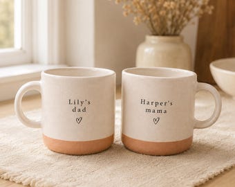 Custom Dads Mug, Personalized Name Coffee Cup, Father to Grandpa Announcement Gift, Future Daddy Gifts, First Father's Day Gifts