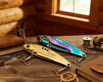 Personalized Metal Fishhook, Handmade Custom Fishing Lure, Engraved Fishing Gift for Husband,Anniversary & Father’s Day, Fisherman Gifts