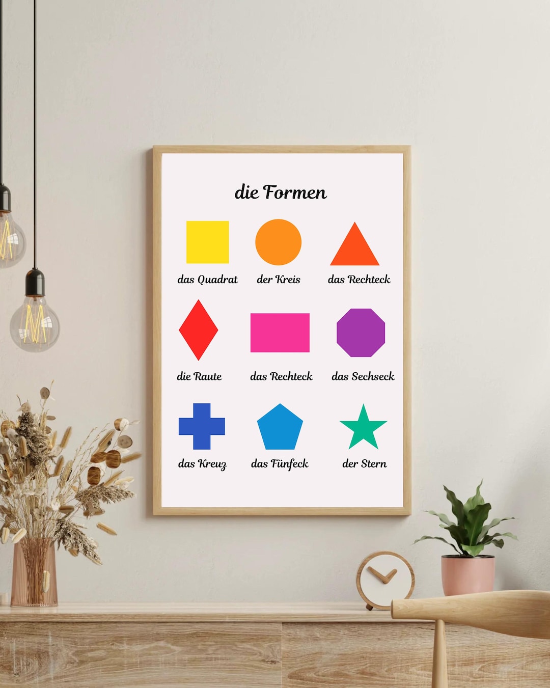 Die Runde Shapes Poster (deutsch) — Die Formen Printable | 4 Sizes | Instant ...