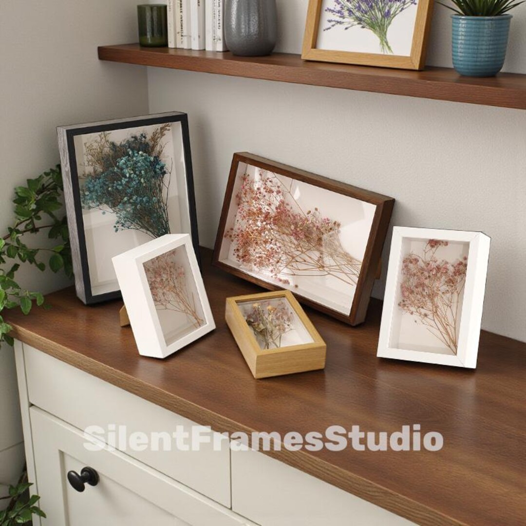 Deep Photo Frame With Storage Space, Wood Color Picture Frames - Etsy