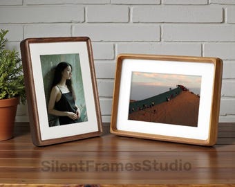 Solid Wood Photo Frame, costum photo gift, tabletop and wall display