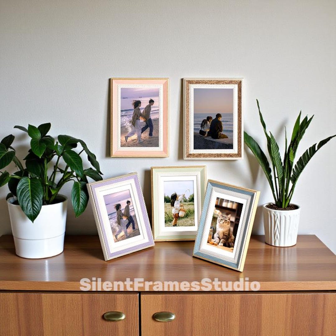 Frame Color:blue Pastel Resin Picture Frame, Soft Color Frame Minimalist Style - Etsy