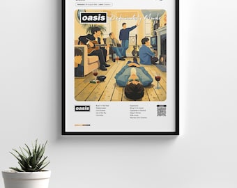 Póster de Oasis "Definitely Maybe" / Arte del álbum britpop de los 90