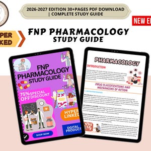 FNP Pharmacology Study Guide: Complete Family Nurse Practitioner Medication Review, Drug Classes Guide PDF
