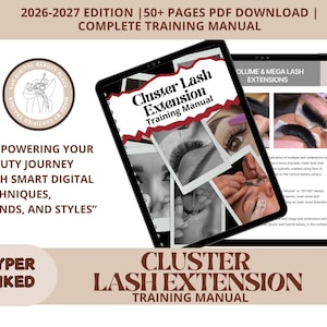 Utbildningsmanual för Cluster Lash Extensions – Redigerbar guide för utbildare 2026 års utgåva