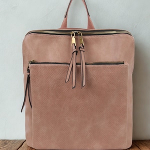 Convertible Leather Backpack Purse