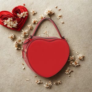 Sac à bandoulière en forme de coeur