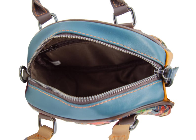 Genuine Leather Woven Mini Tote image 5