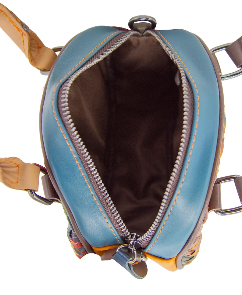 Genuine Leather Woven Mini Tote image 4