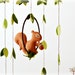 Stephanie Kornacki reviewed Squirrel mobile - woodland - Nursery baby mobile - Felt green, cinnamon brown, latte brown squirrel - Nursery decor - MADE TO ORDER
