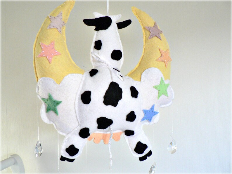 Farm mobile  cow and moon mobile  Nursery rhyme  The cow image 2