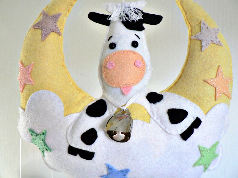 Farm mobile  cow and moon mobile  Nursery rhyme  The cow image 1