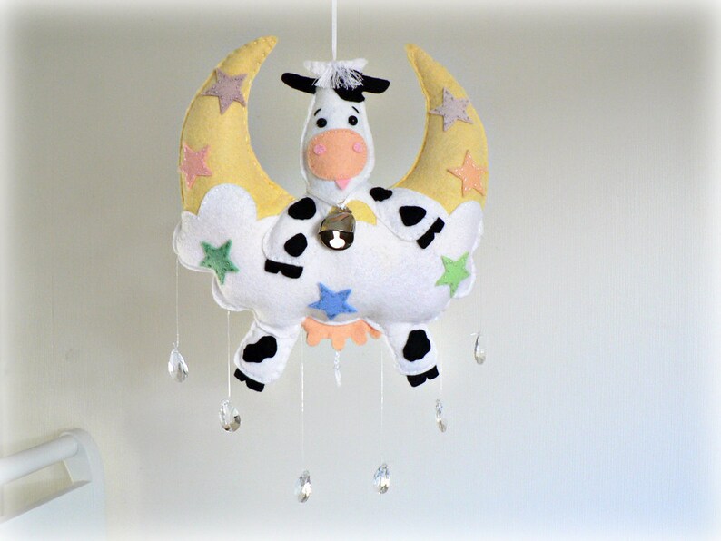 Farm mobile  cow and moon mobile  Nursery rhyme  The cow image 0
