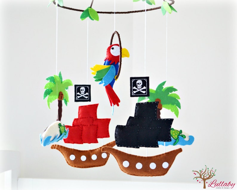 Pirate mobile  Pirate themed nursery children decor  Pirate image 1