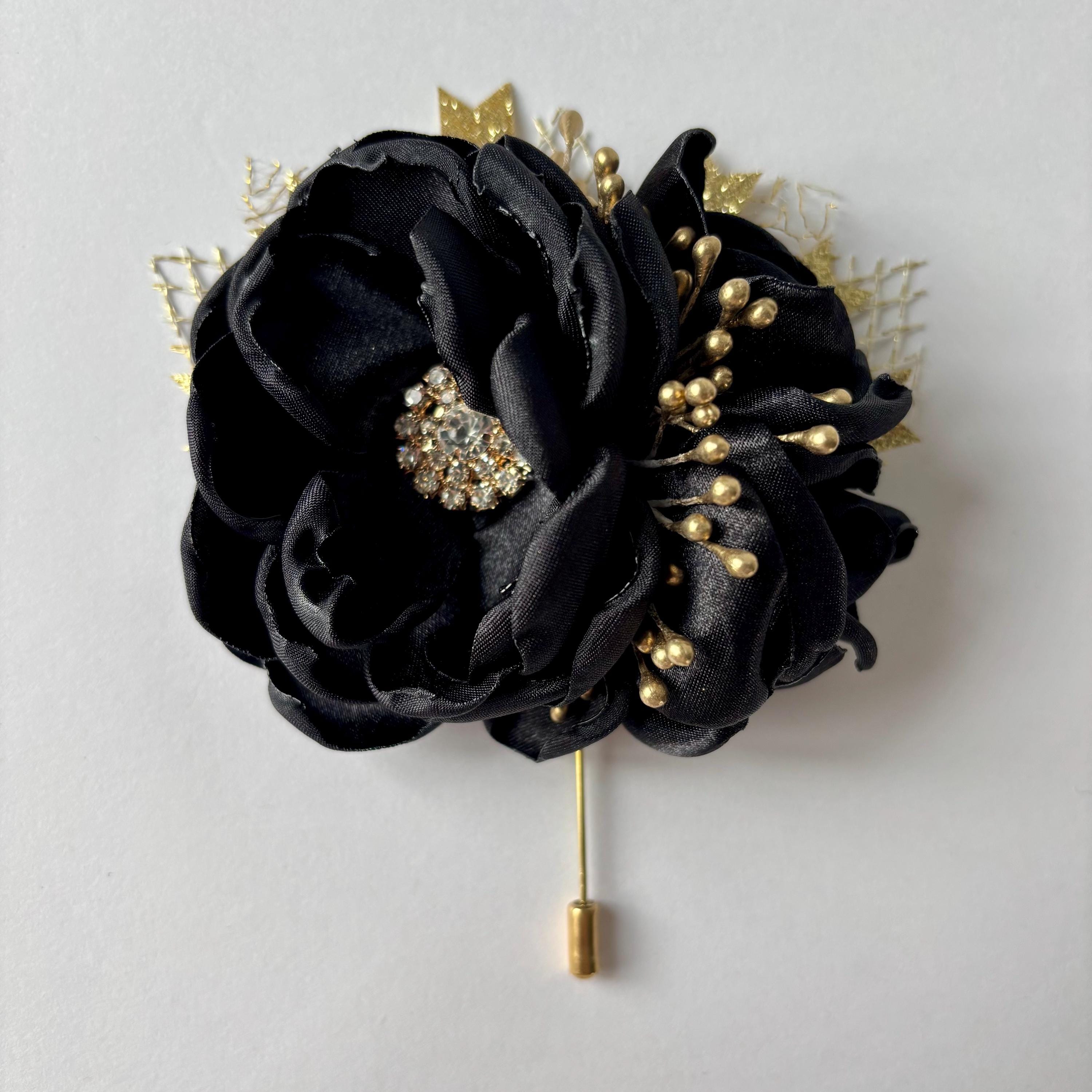 black and gold dress corsage US 2 / BLACK