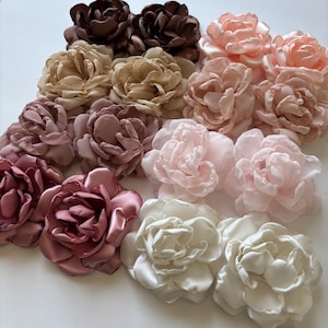 Simple Fabric Flower - Flower Applique, Craft Supplies, Craft Flowers, Fabric Flowers, Handmade Flowers, Silk Flowers, Satin Flowers, Roses