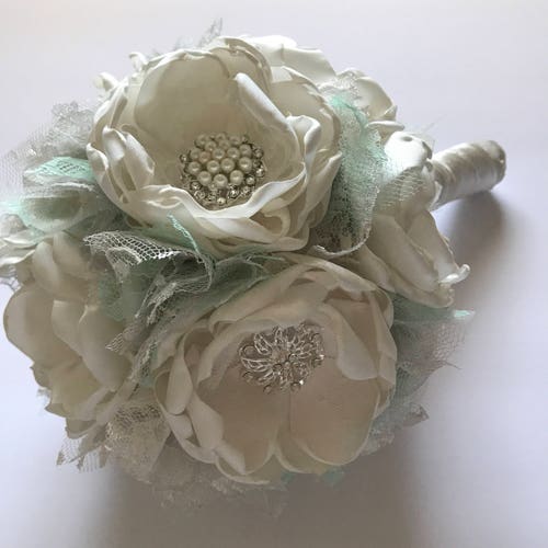 Artificial Wedding Flowers Mint Green Foam Rose Buttonhole Etsy