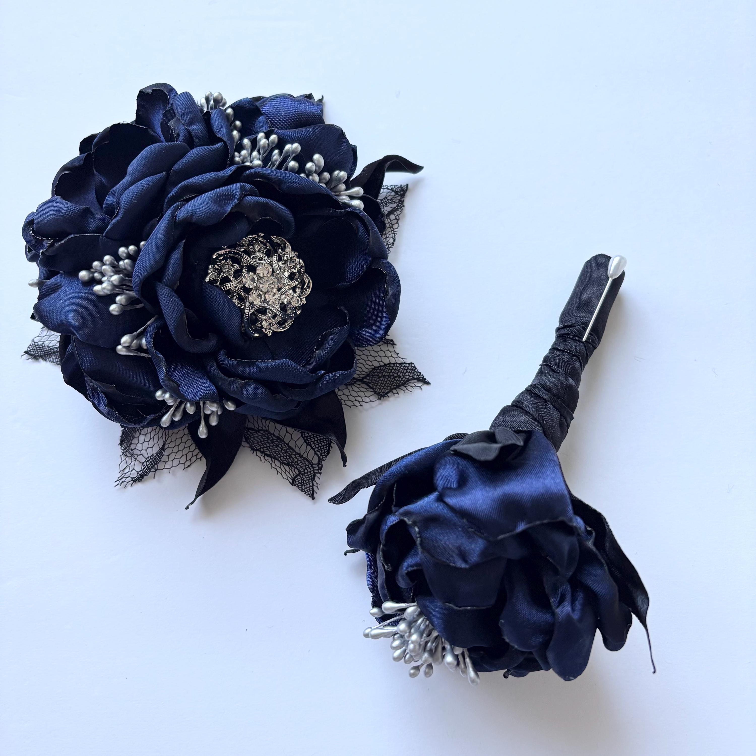 what color corsage for navy blue dress Navy Blue Corsage main image 0