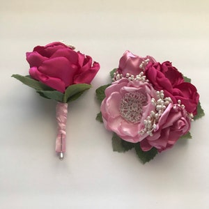 Shades of Pink Roses - Corsage or Boutonnière