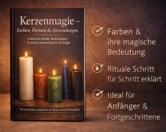 Candle Magic Instructions in German – Learn Rituals with Colors and Shapes – Spiritual E-Book for Beginners & Advanced Learners – Instant Download